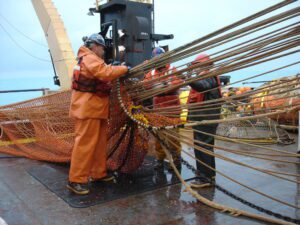 Fishermen with fishing nets